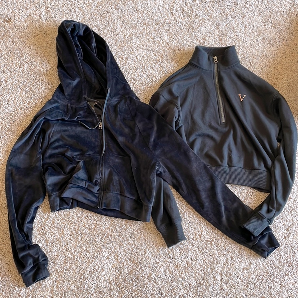 Victoria’s Secret bundle zip up sweater and crop jacket